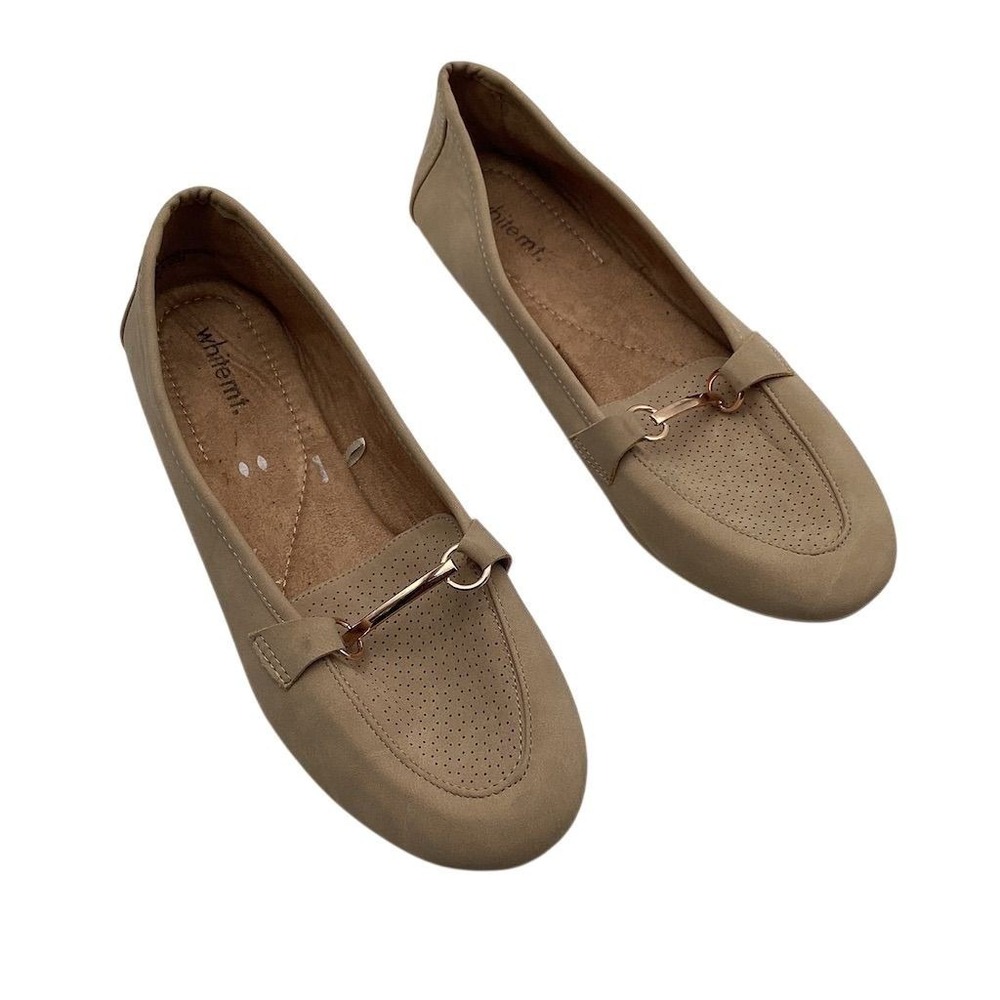 White Mt Women's Selie Loafers Brown Faux Suede Size‎ 10W Casual